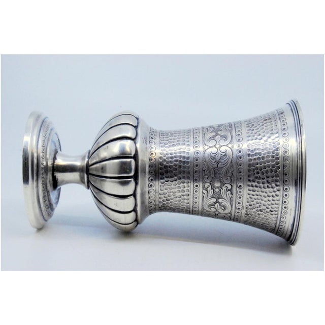Hammered and Fluted Silver Chalice For Sale - Image 6 of 9