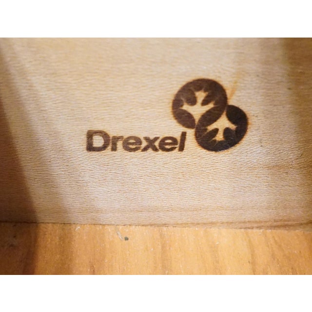 Wood Drexel Heritage Bishopsgate Collection Solid Walnut English Tudor Style 41" Drop Leaf Accent End Table 122-602-2 For Sale - Image 7 of 17