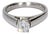 Platinum Cathedral-Style Solitaire Ring - Size 5.75 For Sale