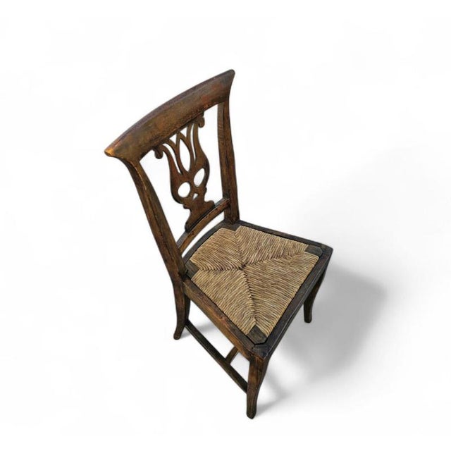 Elm Dining Chairs with Carved Back Frames in Rosette, France, 1890-1900, Set of 4 For Sale - Image 9 of 18