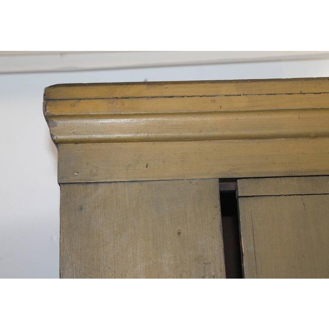 19th Century New England Original Painted Two-Door Wall Cupboard For Sale - Image 4 of 8