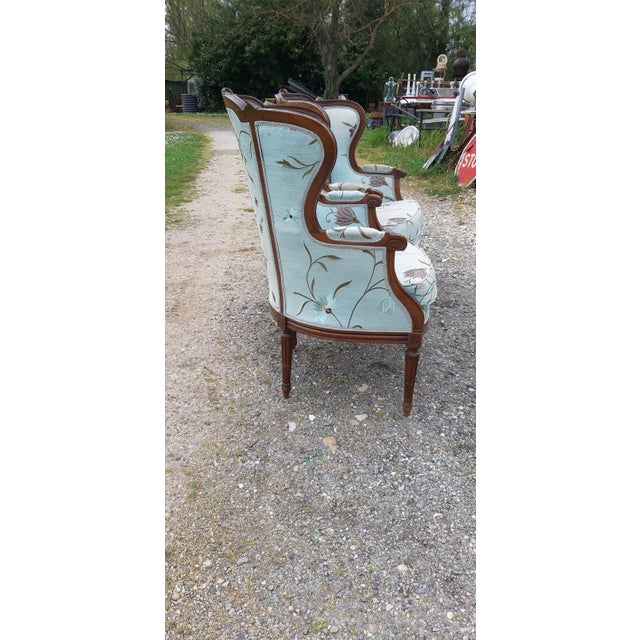 Cabriolet Wingback Armchairs, 1930s, Set of 2 For Sale - Image 4 of 15