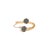 Mystic Duo Sapphire Gold Adjustable Ring, Size 8 For Sale In Miami - Image 6 of 7