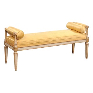 Mid 20th Century French Vintage Louis XVI Style Bench For Sale