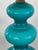 Vintage Pair Triple-Gourd Teal Cased-Glass Lamps For Sale In San Francisco - Image 6 of 7