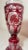 1920s High Quality Handmade Moser Cut to Clear Ruby Red Crystal Glass Etched Vase For Sale - Image 12 of 14