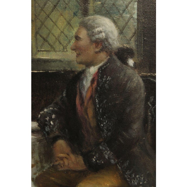 E. Larroque English Genre Painting, 'Hot Toddy' For Sale - Image 11 of 12