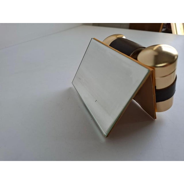 Mid-Century Modern Brass Travel Shaving Kit in Leatherette Case, 1960 For Sale - Image 9 of 18