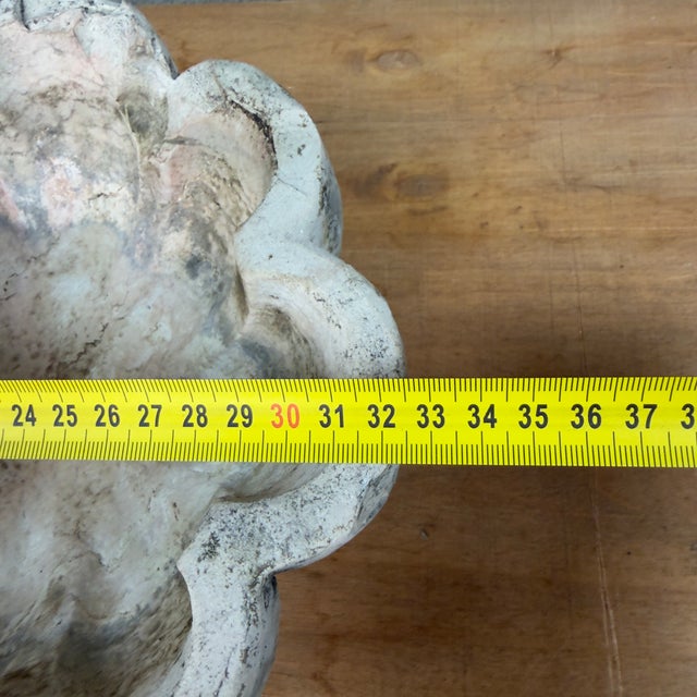 Antique Holy Water Stoup in Carved Stone, 20th Century For Sale - Image 9 of 11