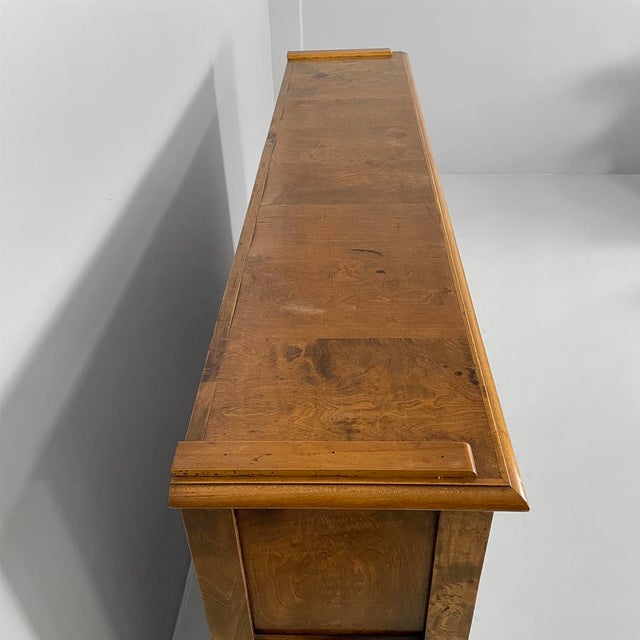 Art Deco Italian Wooden Sideboard with Drawers and Compartment, 1930s For Sale - Image 9 of 18