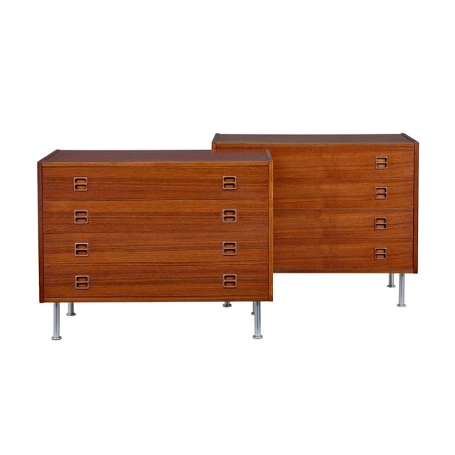 Danish Teak Chest of Drawers, 1970s, Set of 2 For Sale - Image 9 of 9