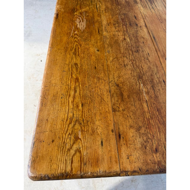 Antique Pine Table With One Drawer From England For Sale - Image 9 of 18
