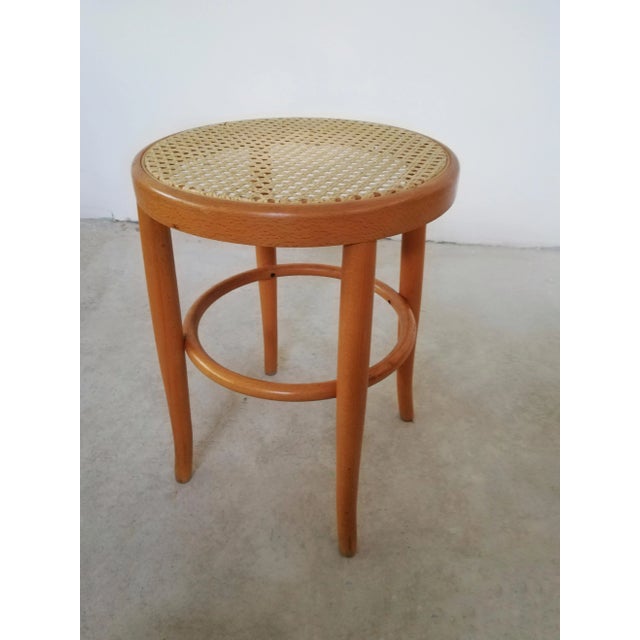 Viennese Wood and Straw Stool For Sale - Image 11 of 11
