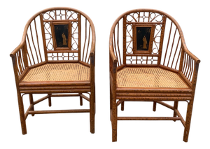 Brighton Pavilion Faux Bamboo Chairs, Set of 2