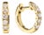 10K Yellow Gold 1/2 Cttw Round-Cut Diamond Hoop Earrings, Pair For Sale