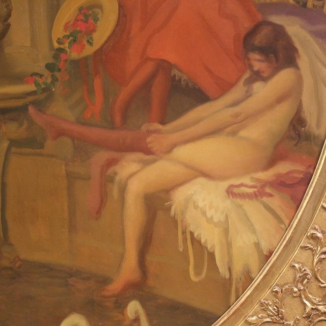 1930s A. Protti, the Swans, 1930, Oil on Canvas For Sale - Image 5 of 15