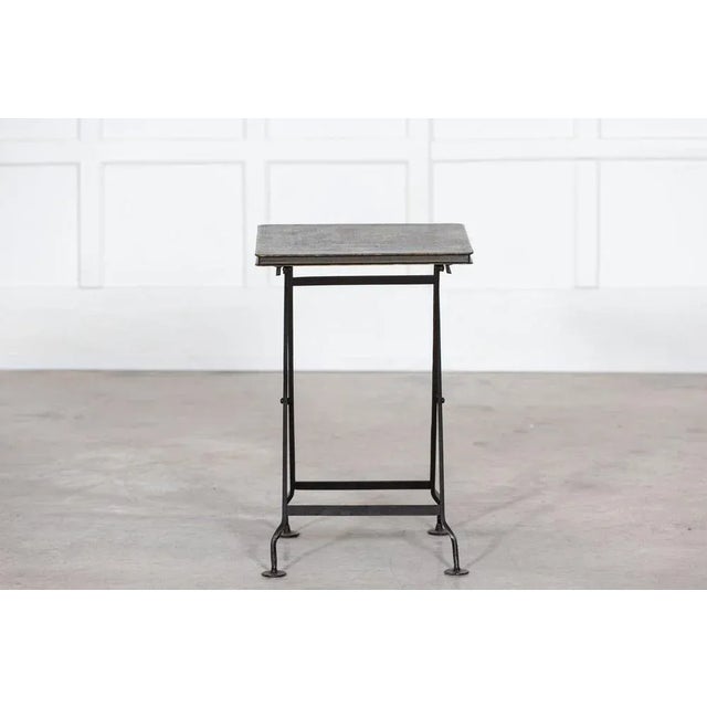 Chinoiserie Iron Folding Side Table, 1950s For Sale - Image 9 of 12