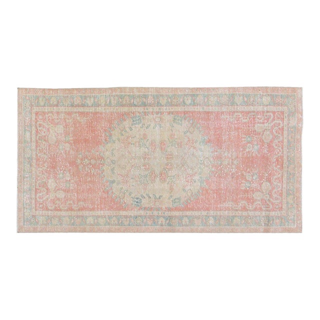 Vintage Turkish Anatolian Hand Knotted Wool Rug, 3'x6' For Sale