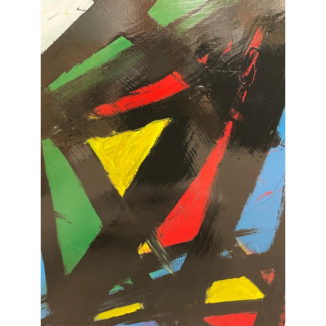 Paint 20th Century Abstract Oil Painting Pulgini 32 X 26 For Sale - Image 7 of 9