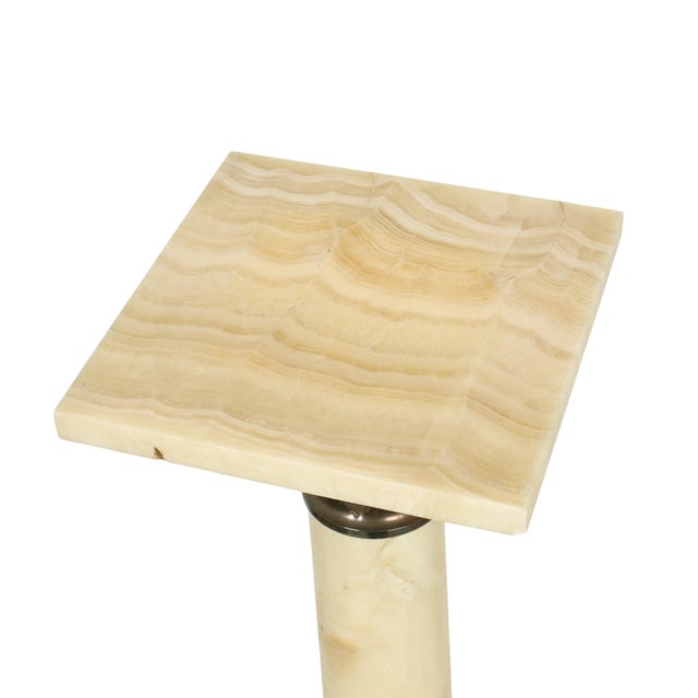 Antique Onyx Marble and Bronze Column, 1890s For Sale - Image 14 of 18