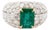 Natural Zambian Emerald Ring, 2.54ct, 3.77ct Diamonds, 18k Gold For Sale