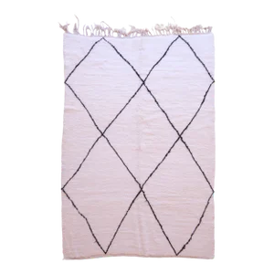 2020's Moroccan Beni Ourain Wool Rug - 10 X 6.6 Ft