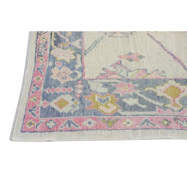 21st Century Handwoven Oriental Desert Sand & Gray Turkish Oushak Rug 5'8" X 6'11" For Sale In Houston - Image 6 of 9