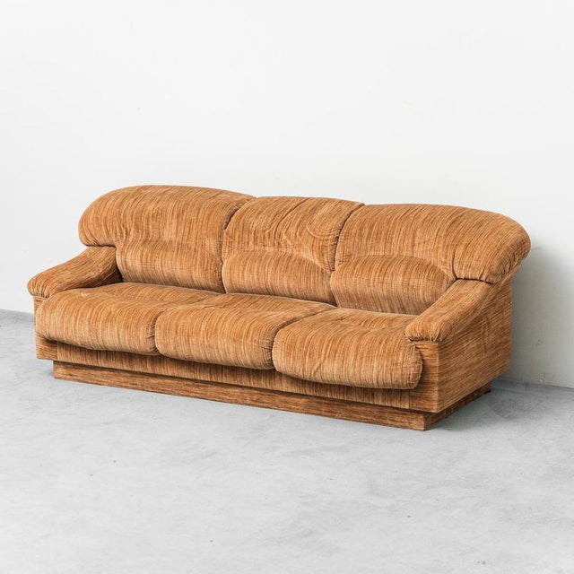 3-Seater Sofa in Brown Fabric, 1970s For Sale - Image 13 of 13