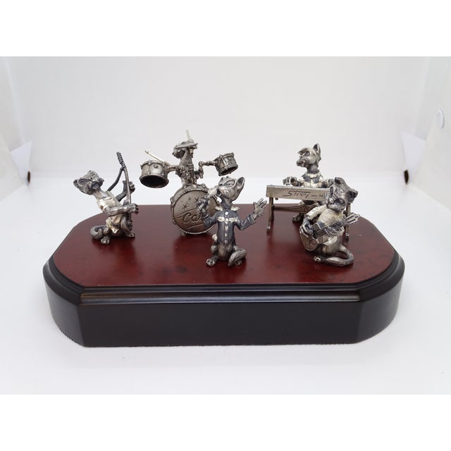 Musical Cats Figurine in Steel from Aryentis, 1980s For Sale - Image 4 of 18
