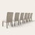 Set of Six 1980s Postmodern Sculptural Dining Chairs in Textured Cream Fabric For Sale In Los Angeles - Image 6 of 18