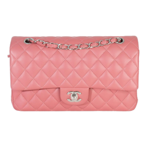 Pink Quilted Lambskin Medium Classic Double Flap Bag