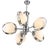 Chrome-Plated Glass Chandelier, 1970s For Sale