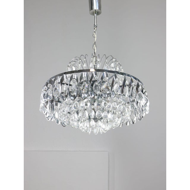 Vintage Viennese Crystal Chandeliers, 1970s, Set of 2 For Sale - Image 4 of 18