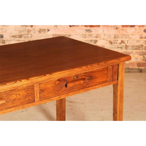 1950s Mid-Century Modern British Oak Desk with Drawers by Abbess, 1950s For Sale - Image 5 of 11