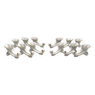 Art Deco Porcelain Knife Bench and Lounger by Oscar Schlegelmilch, 1920s, Set of 12 For Sale