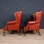 Set of English Leather Wing Back Armchairs, 1970s For Sale - Image 16 of 18