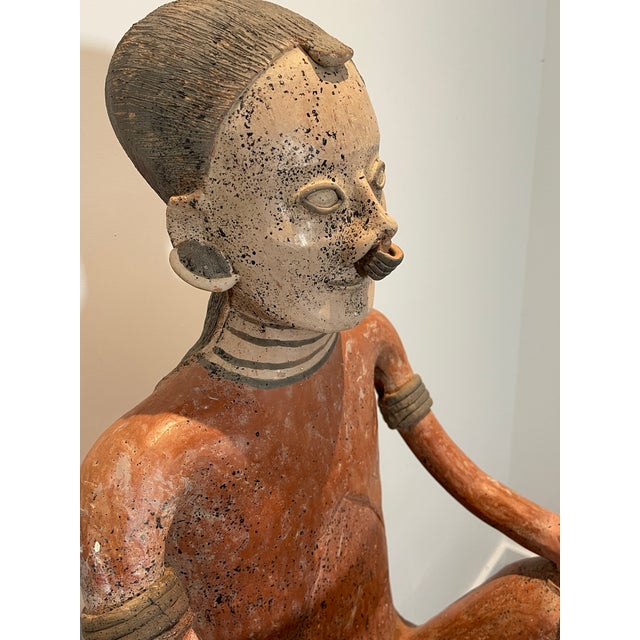 Red Vintage Mexican Nayarit Red Clay Terracotta Sculptures – Pre-Columbian Style – For Sale - Image 8 of 10