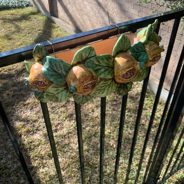 Early 20th Century Antique French Majolica Barbotine Wall Pocket / Planter / Jardinière For Sale - Image 5 of 7