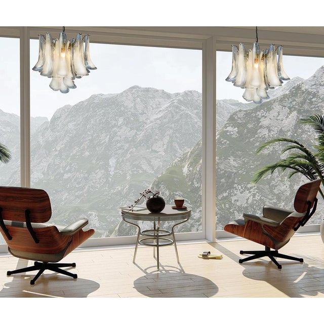 White Petal Chandelier in Murano Glass, 1990s For Sale - Image 12 of 18