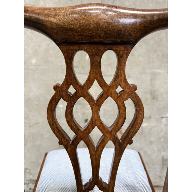 Set of 8 Spectacular Antique 1830 Chippendale Mahogany Dining Chairs For Sale - Image 10 of 18