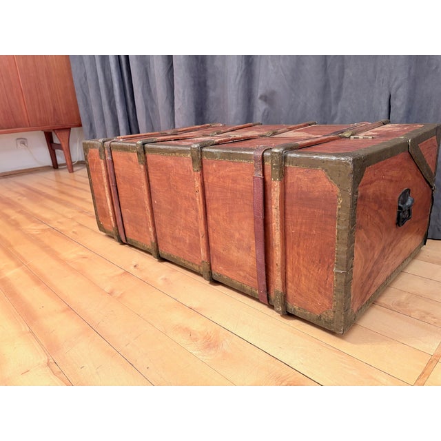 French Officers Cabin Trunk, 1850s For Sale - Image 14 of 18