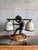 Bronze Vintage Maitland-Smith Bronze Frog Tessellated Penshell Table Lamp For Sale - Image 8 of 10