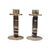 Beautiful rare pair 1970s brutalist candlesticks by Olav Joff, made in Norway of cast stainless steel, both in excellent...