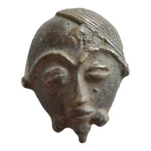 Vintage African Bronze Childs Face