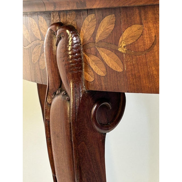 Art Nouveau Five-Legged Table with Parrots, 1890s For Sale - Image 10 of 18