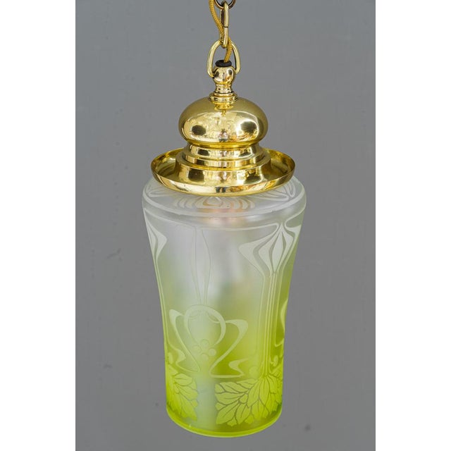 Art Deco Pendant with Original Antique Glass, Vienna, 1920s For Sale - Image 13 of 16