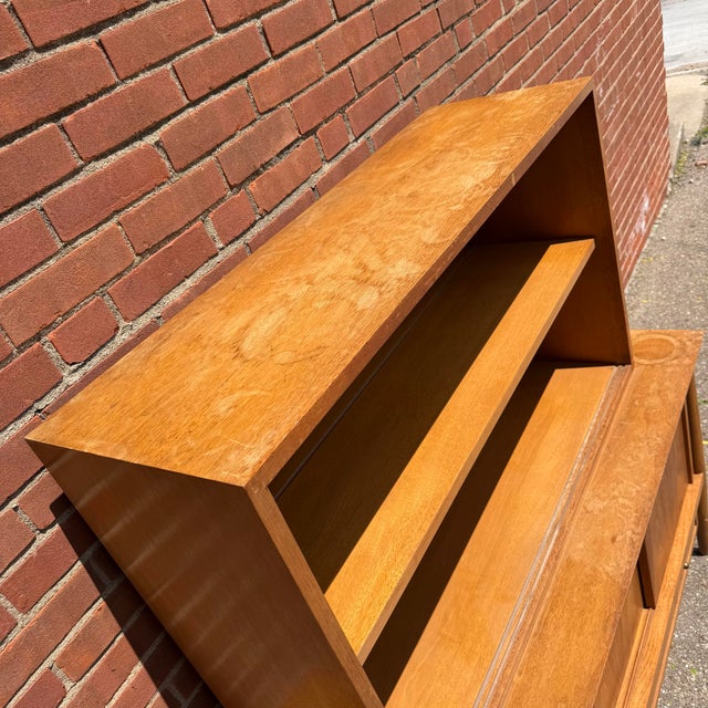 Mid 20th Century Two Piece “Contempora” Danish Style Hutch by Mt. Airy Furniture for John Stuart Furniture For Sale In Cleveland - Image 6 of 12