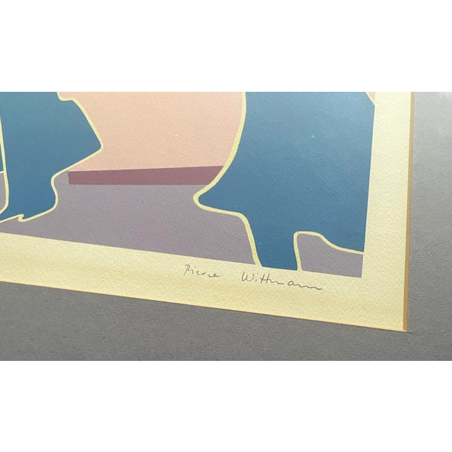 Paper Post Modern "Silhouettes" Silk Screen 1980s Signed For Sale - Image 7 of 10