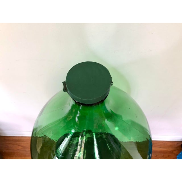 Large 54 liter French vintage wine bottle jug. Was used to make your own and store wine. Very good condition with no chips...