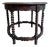Antique French Round Side Center Table Barley Twist Carved Oak Renaissance C1900 For Sale